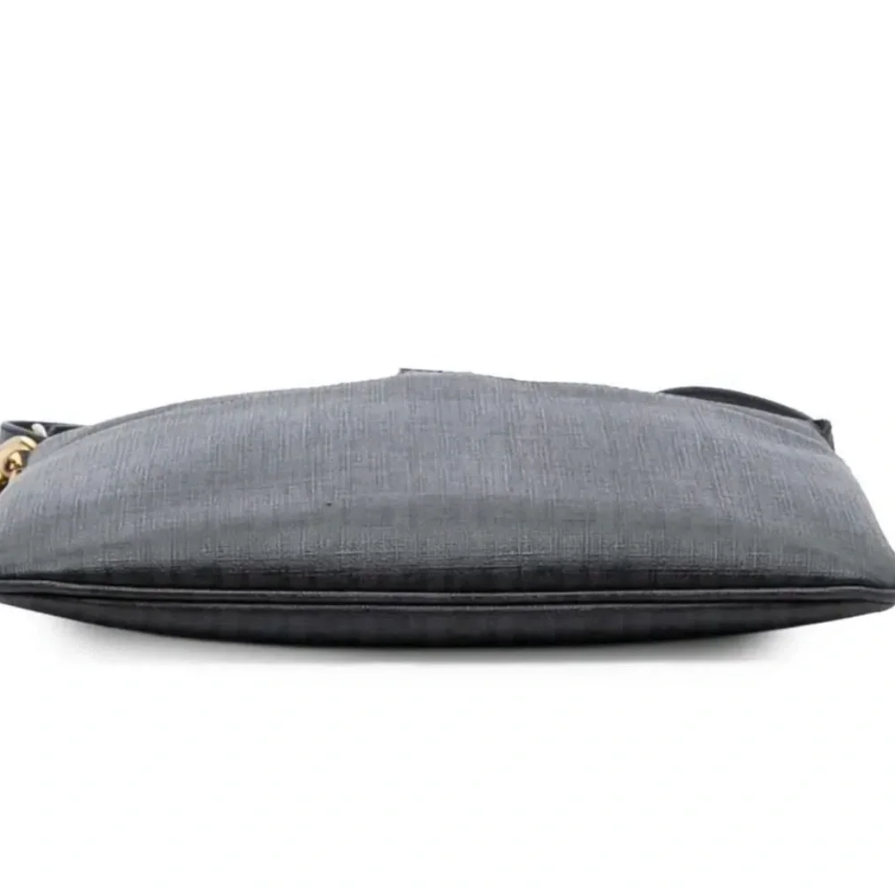 EUC Fendi Black Zucchino Coated Can as Charm. Crossbody